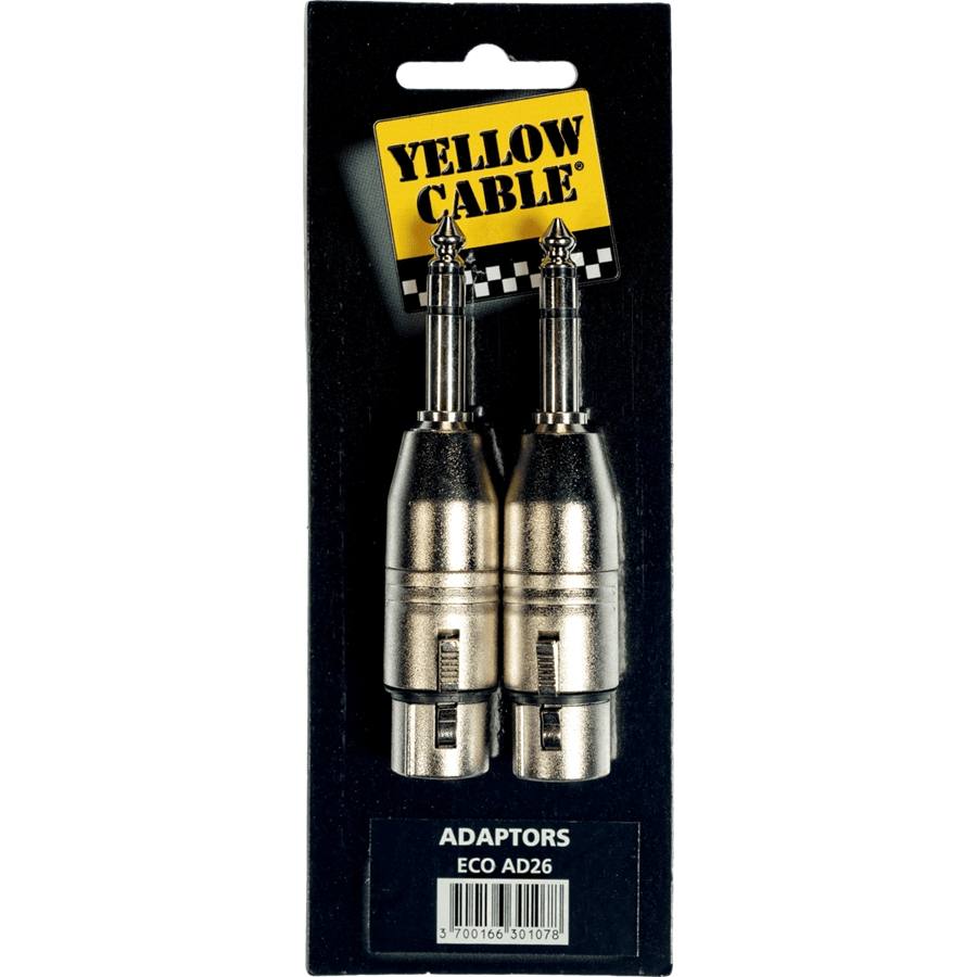 18400158 - AD26 Adattatore Jack TRS Maschio/XLR Femmina 2 Pcs