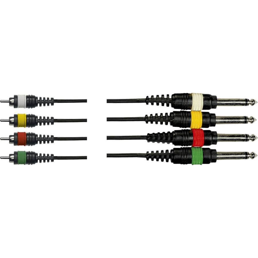 18400082 - MU02 Cavo Multiplo 4x Jack Mono/4x RCA Maschio 3 m