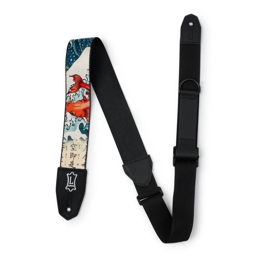 MPRH-16 Tracolla in poliestere Right Height Koi Fish & Wave Motif 2"