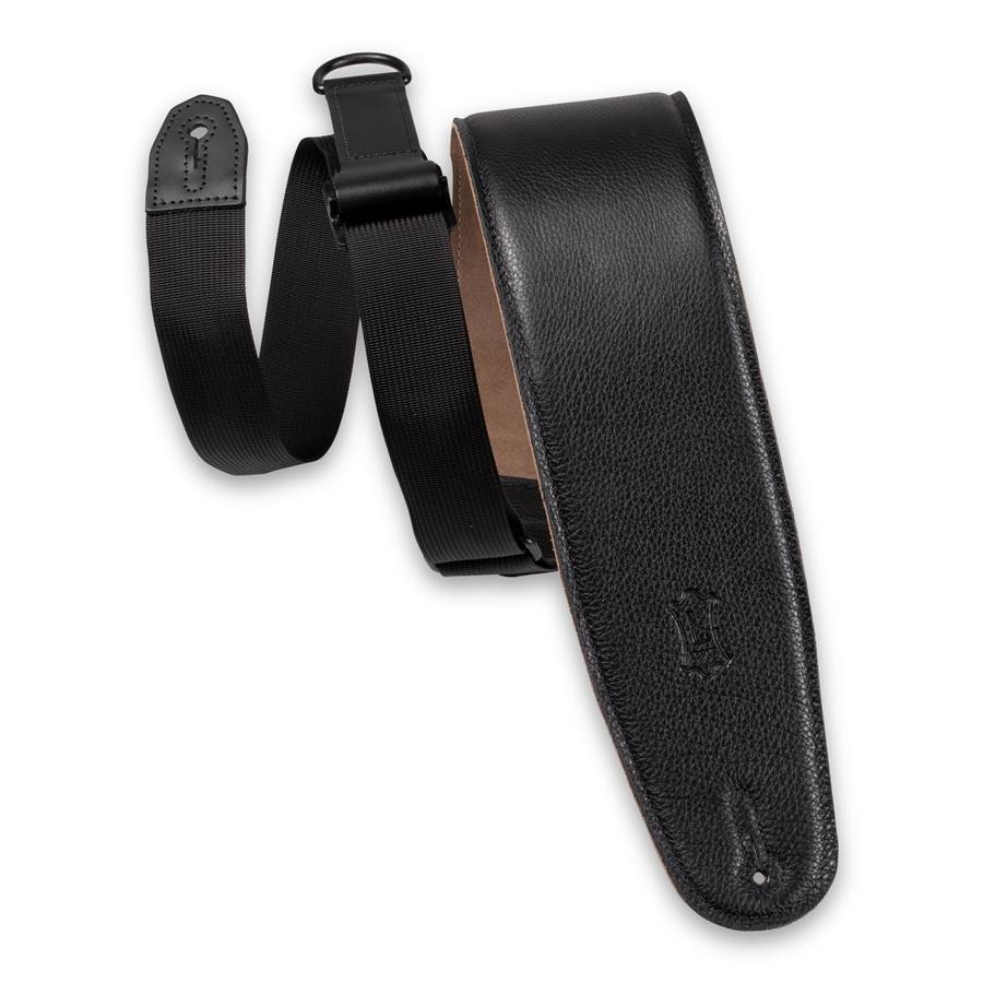 MRH4GF-BLK Tracolla in pelle Right Height Black & Tan 3 1/2"