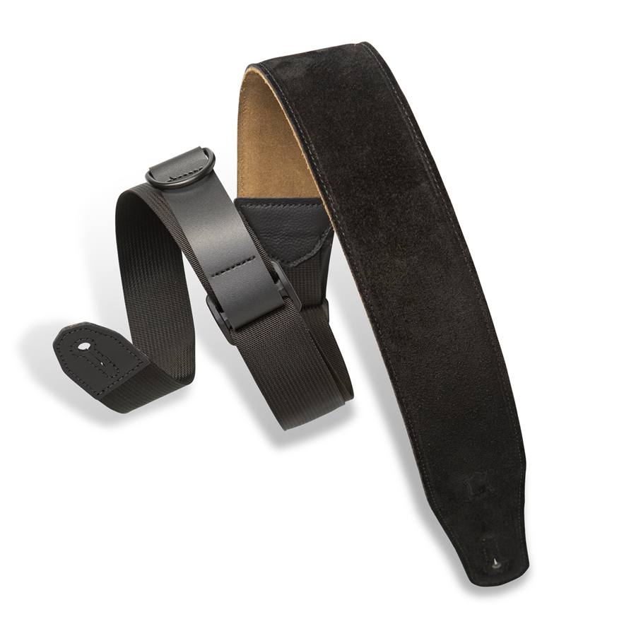 MRHSP-BLK Tracolla in pelle scamosciata Right Height Black 2 1/2"