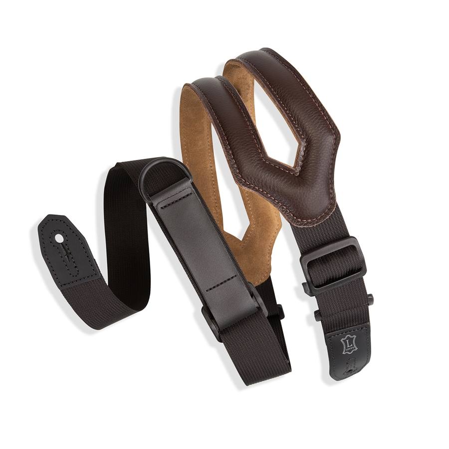 MRHSS-DBR Tracolla in pelle Right Height Ergonomic Dark Brown 3"