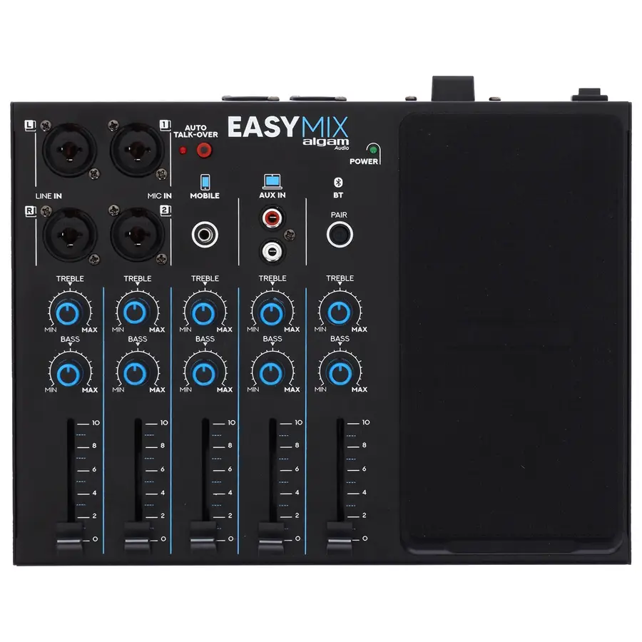 24600019 - EASYMIX Mixer a 5 Canali con Connettività Wireless e Talkover
