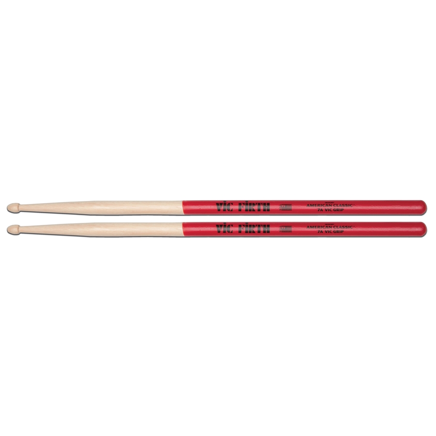 VIC FIRTH 7AVG - Bacchette American Classic con punta in legno e Vic Grip