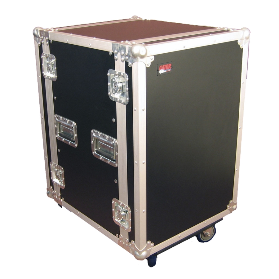GATOR CASES G-TOUR 14U CAST FLIGHT CASE ATA DA 14U RACK CON ROTELLE