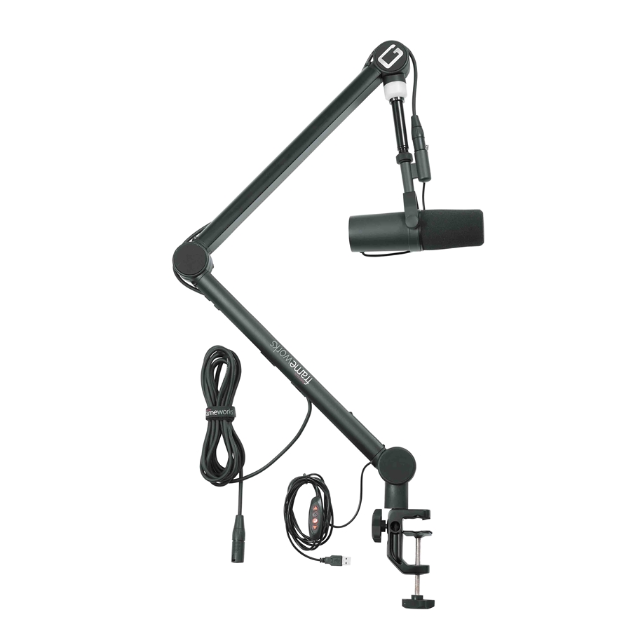 Gator Frameworks GFWMICBCBM4000 Asta microfonica a braccio per scrivania con luce LED