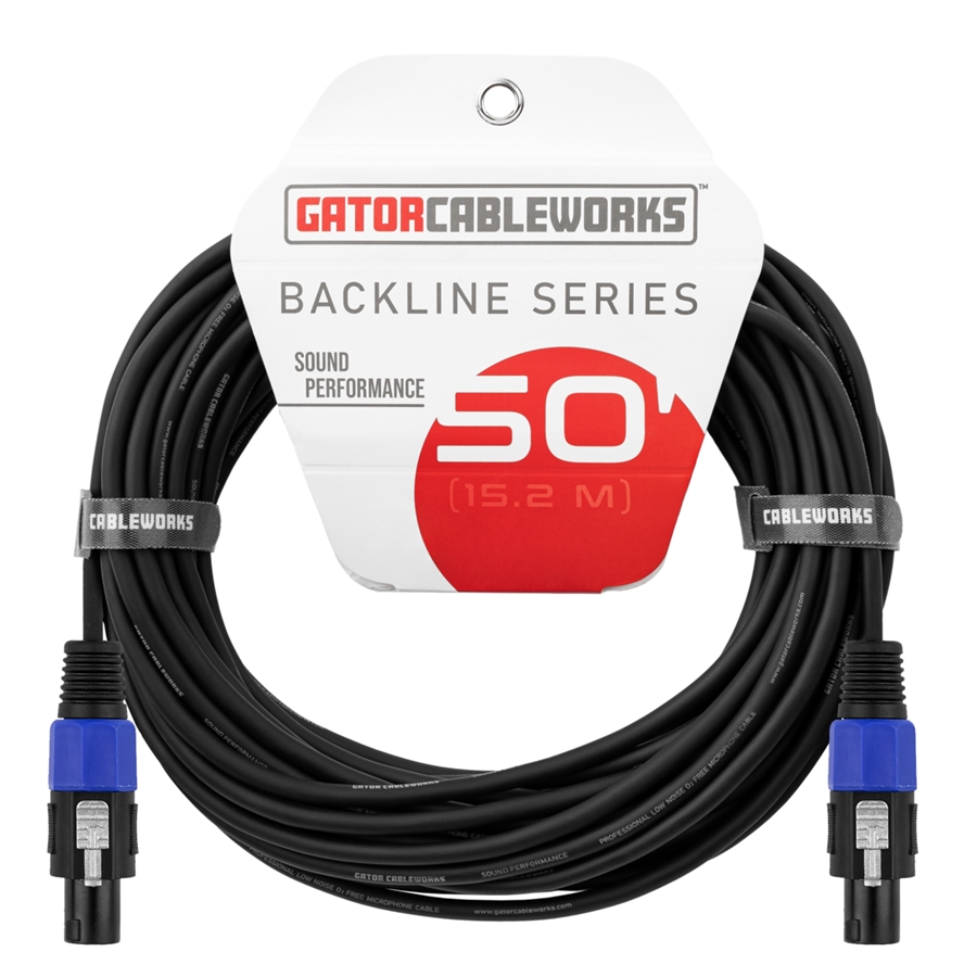 GATOR CABLEWORKS GCWB-SPK-50-2TL CAVO SPEAKER SPEAKON/SPEAKON 15 M SERIE BACKLINE GATOR CABLEWORKS GCWB-SPK-50-2TL CAVO SPEAKER SPEAKON/SPEAKON 15 M SERIE BACKLINE