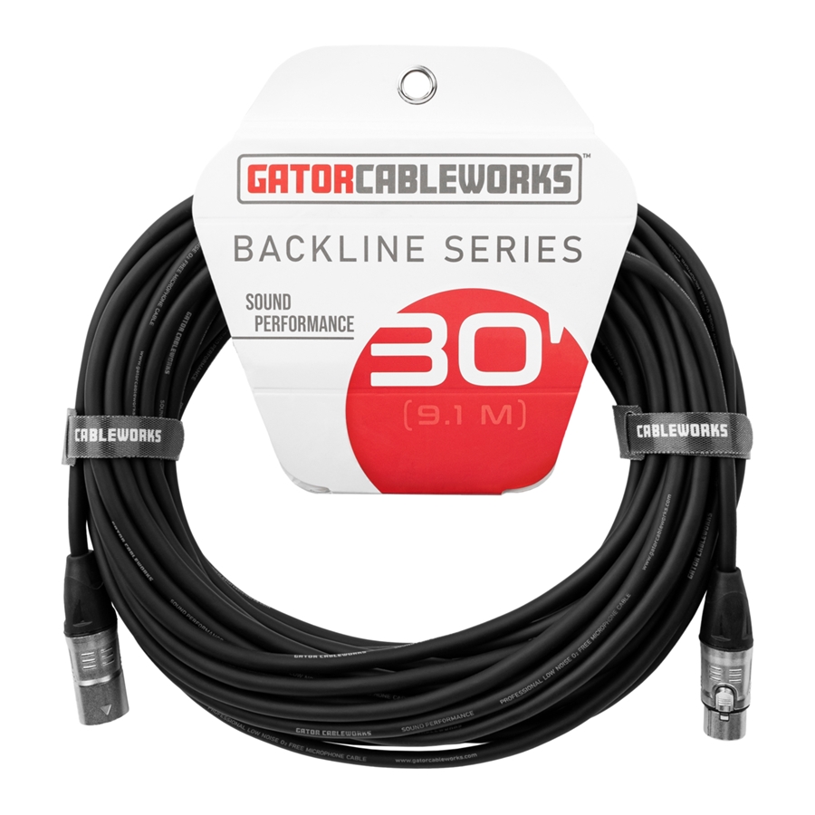 GATOR CABLEWORKS GCWB-XLR-30 CAVO XLR 9 M SERIE BACKLINE GATOR CABLEWORKS GCWB-XLR-30 CAVO XLR 9 M SERIE BACKLINE
