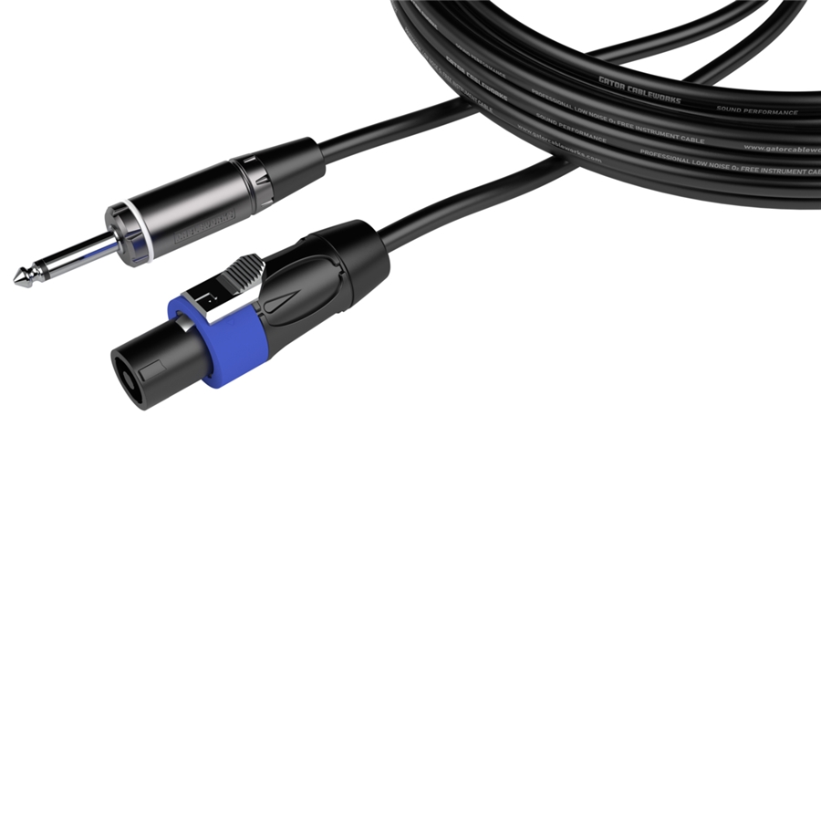Gator Cableworks GCWC-SPK-10-1TL Cavo speaker jack TS dritto/speakon 3 m Serie Composer