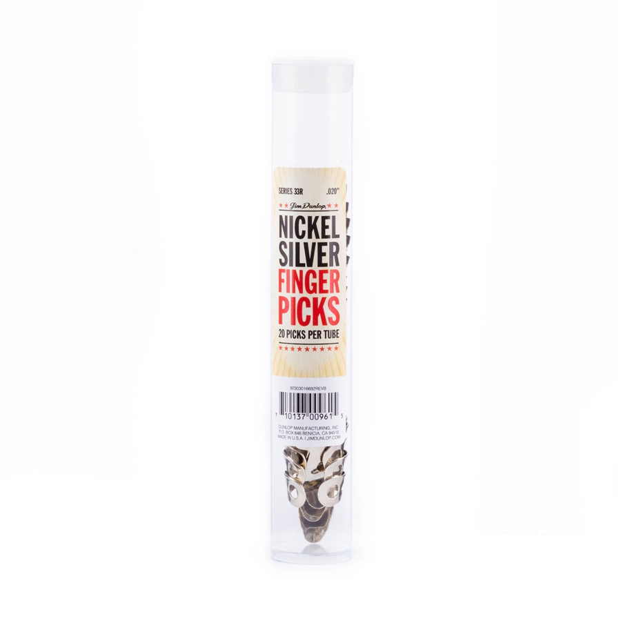 Dunlop 33R N/S FINGER .020 - TUBO 20 PLETTRI