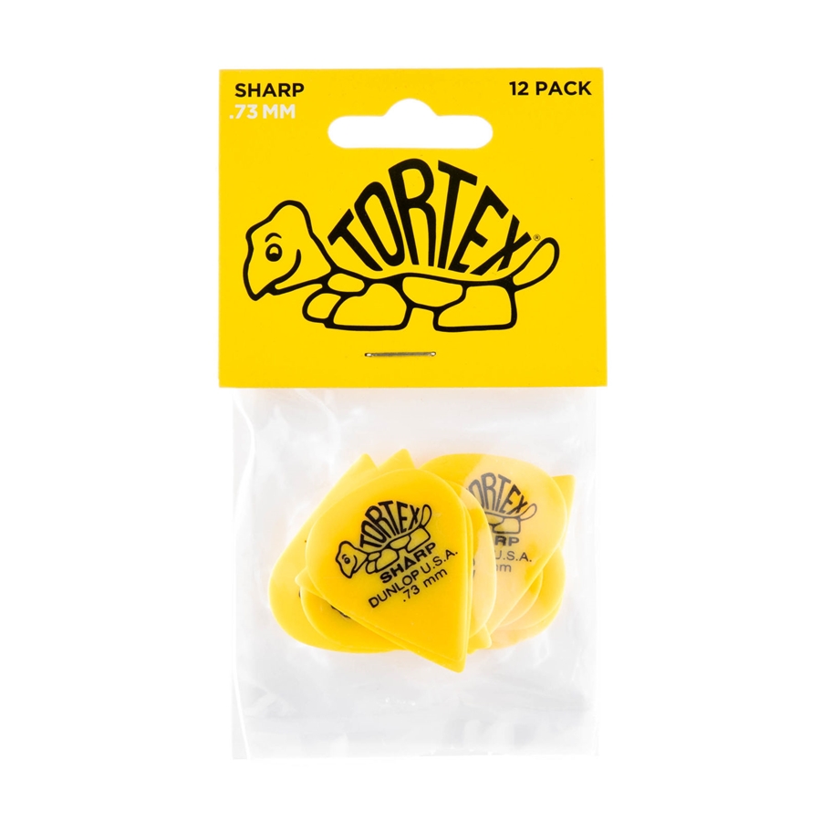 DUNLOP 412P TORTEX SHARP YELLOW .73 DUNLOP 412P TORTEX SHARP YELLOW .73