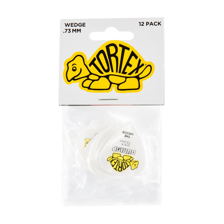 DUNLOP 424P TORTEX WEDGE YELLOW .73 DUNLOP 424P TORTEX WEDGE YELLOW .73