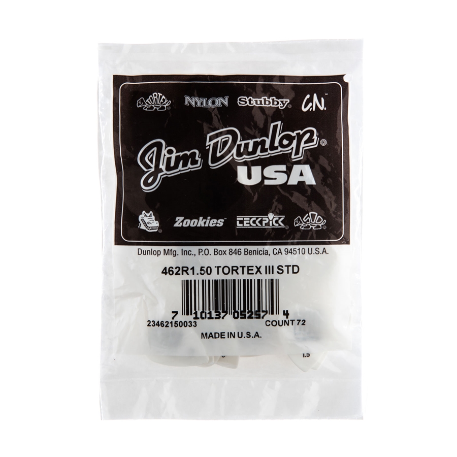 DUNLOP 462R TORTEX III WHITE 1.5 DUNLOP 462R TORTEX III WHITE 1.5