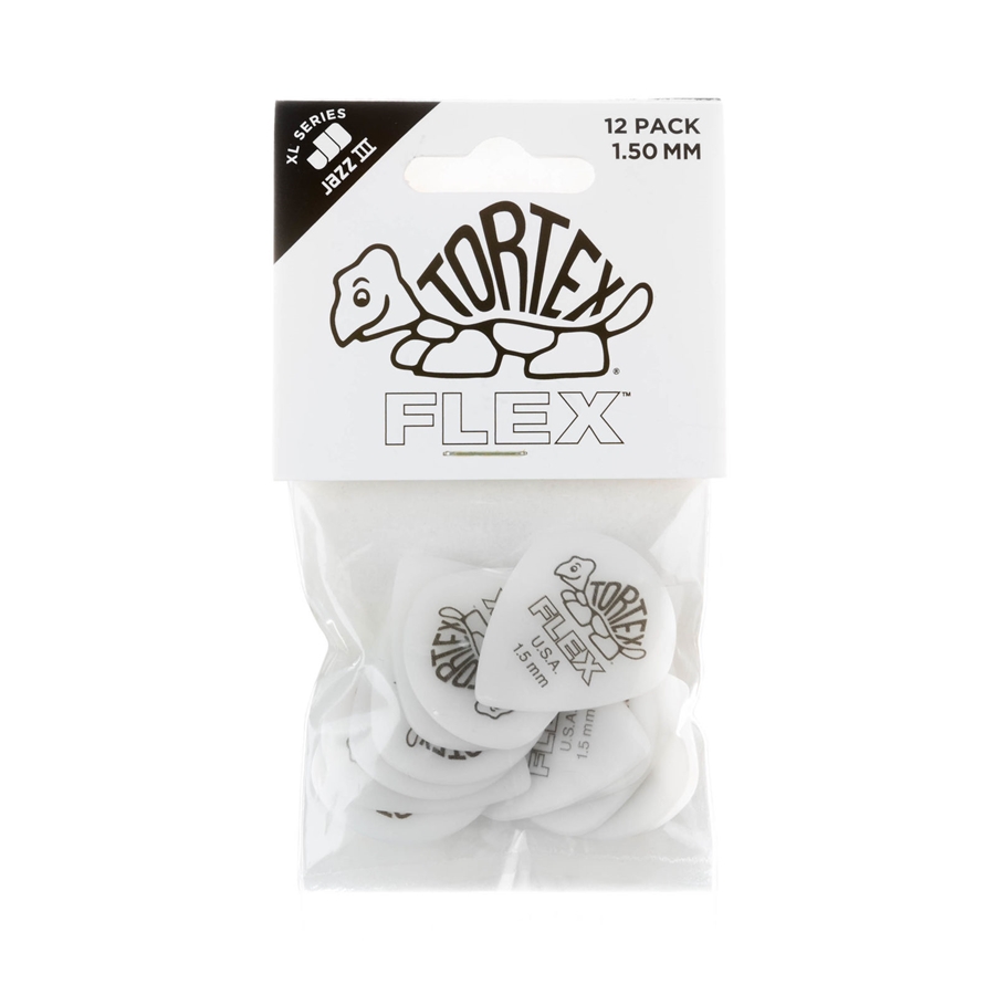DUNLOP 466P150 TORTEX FLEX JAZZ III XL 1.5 MM PLAYER'S PACK/12 DUNLOP 466P150 TORTEX FLEX JAZZ III XL 1.5 MM PLAYER'S PACK/12