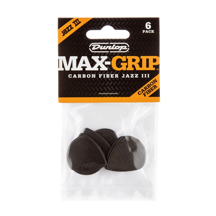 DUNLOP 471P3C MAX-GRIP JAZZ III CARBON FIBER DUNLOP 471P3C MAX-GRIP JAZZ III CARBON FIBER