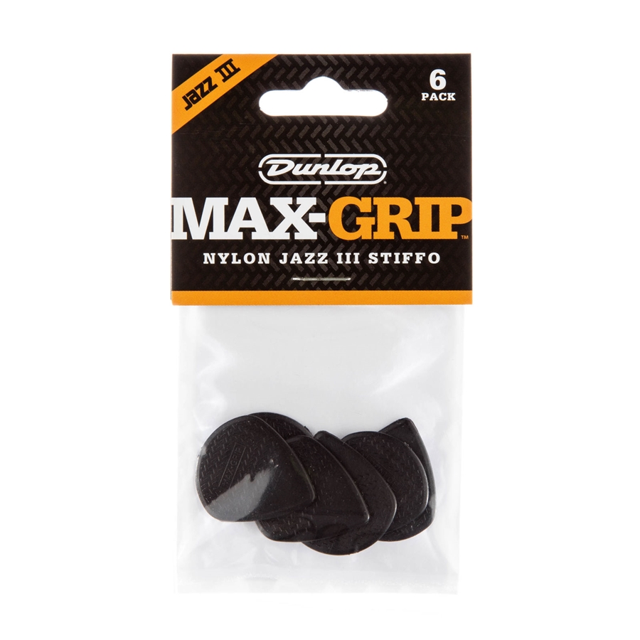 DUNLOP 471P3S MAX-GRIP JAZZ III BLACK STIFFO DUNLOP 471P3S MAX-GRIP JAZZ III BLACK STIFFO