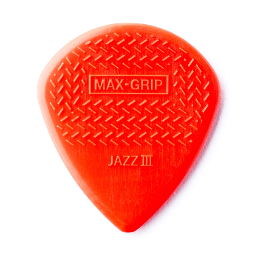 DUNLOP 471R3N MAX-GRIP JAZZ III RED NYLON DUNLOP 471R3N MAX-GRIP JAZZ III RED NYLON