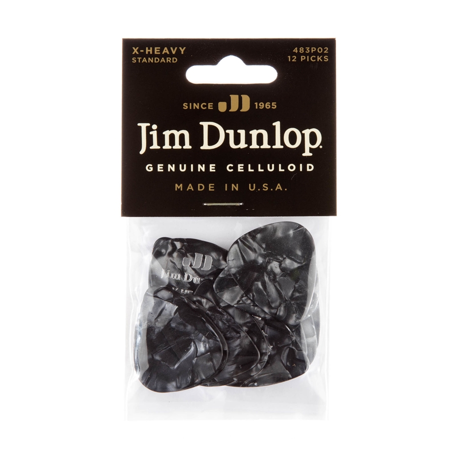 DUNLOP 483P#02 BLACK PERLOID - EXTRA HEAVY DUNLOP 483P#02 BLACK PERLOID - EXTRA HEAVY