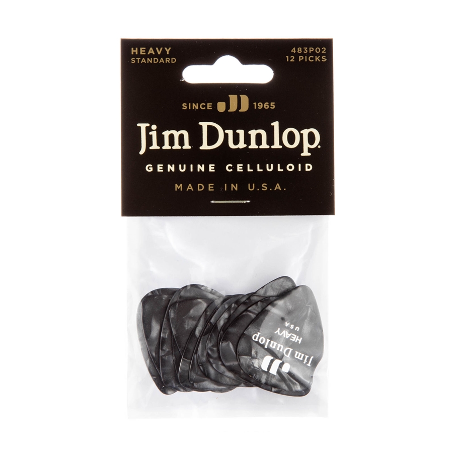 DUNLOP 483P#02 BLACK PERLOID - HEAVY DUNLOP 483P#02 BLACK PERLOID - HEAVY