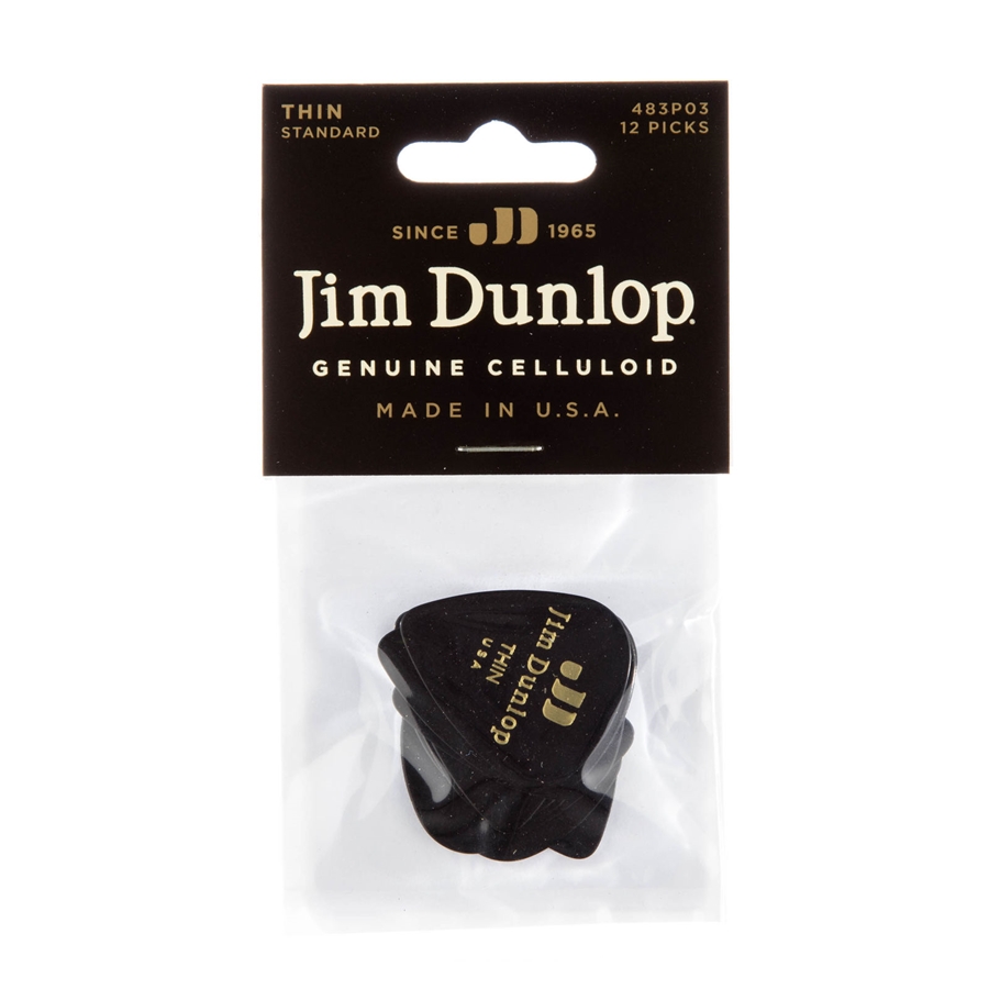 DUNLOP 483P#03 BLACK CLASSIC - THIN DUNLOP 483P#03 BLACK CLASSIC - THIN
