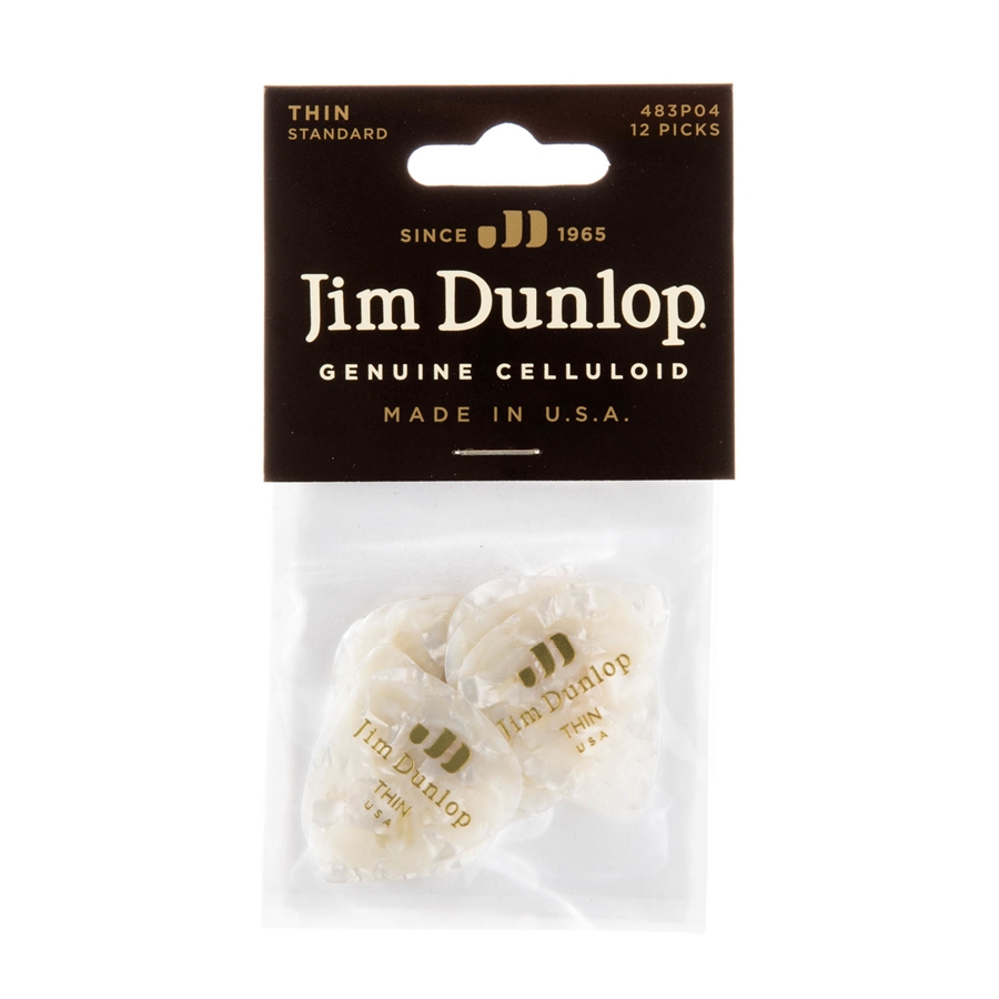 DUNLOP 483P#04 WHITE PERLOID - THIN DUNLOP 483P#04 WHITE PERLOID - THIN