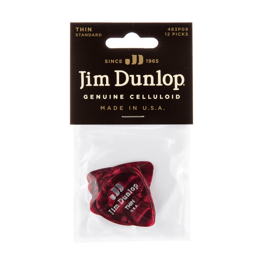 DUNLOP 483P#09 RED PERLOID - THIN DUNLOP 483P#09 RED PERLOID - THIN