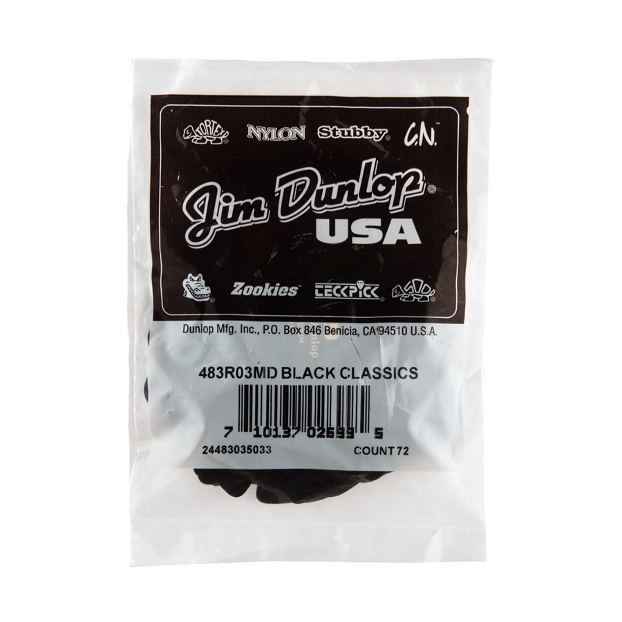 DUNLOP 483R#03 BLACK CLASSIC - MEDIUM DUNLOP 483R#03 BLACK CLASSIC - MEDIUM