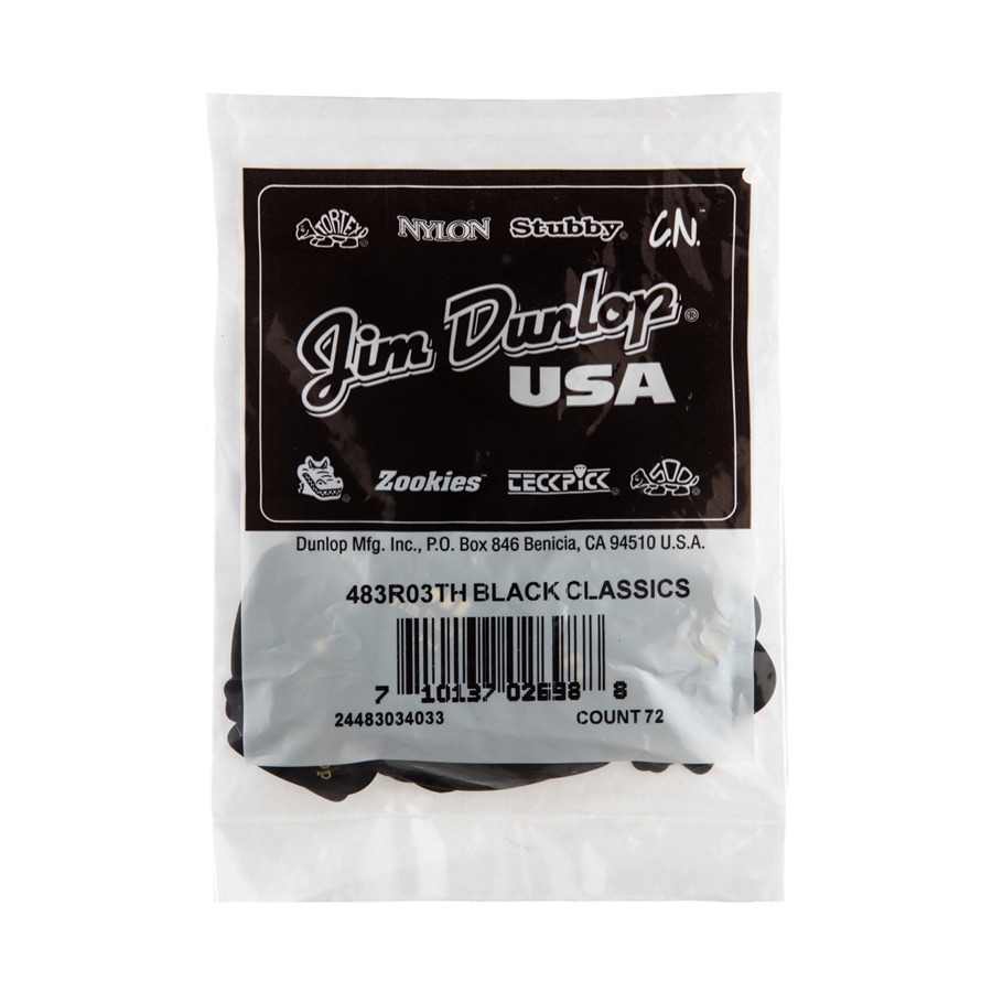 DUNLOP 483R#03 BLACK CLASSIC - THIN DUNLOP 483R#03 BLACK CLASSIC - THIN