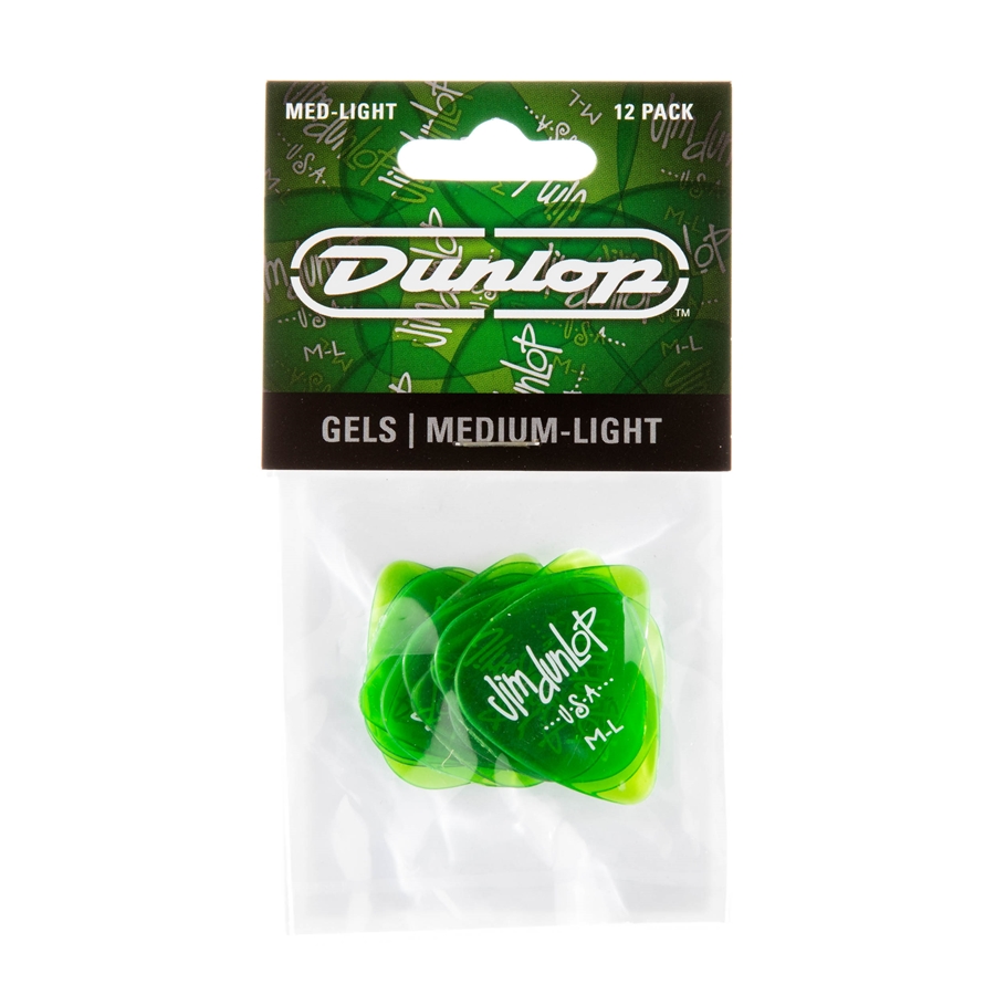DUNLOP 486PML GELS GREEN MEDIUM LIGHT DUNLOP 486PML GELS GREEN MEDIUM LIGHT