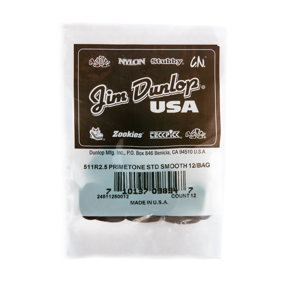 Dunlop 511R2.5 Primetone Standard (Smooth). Refill Bag/12