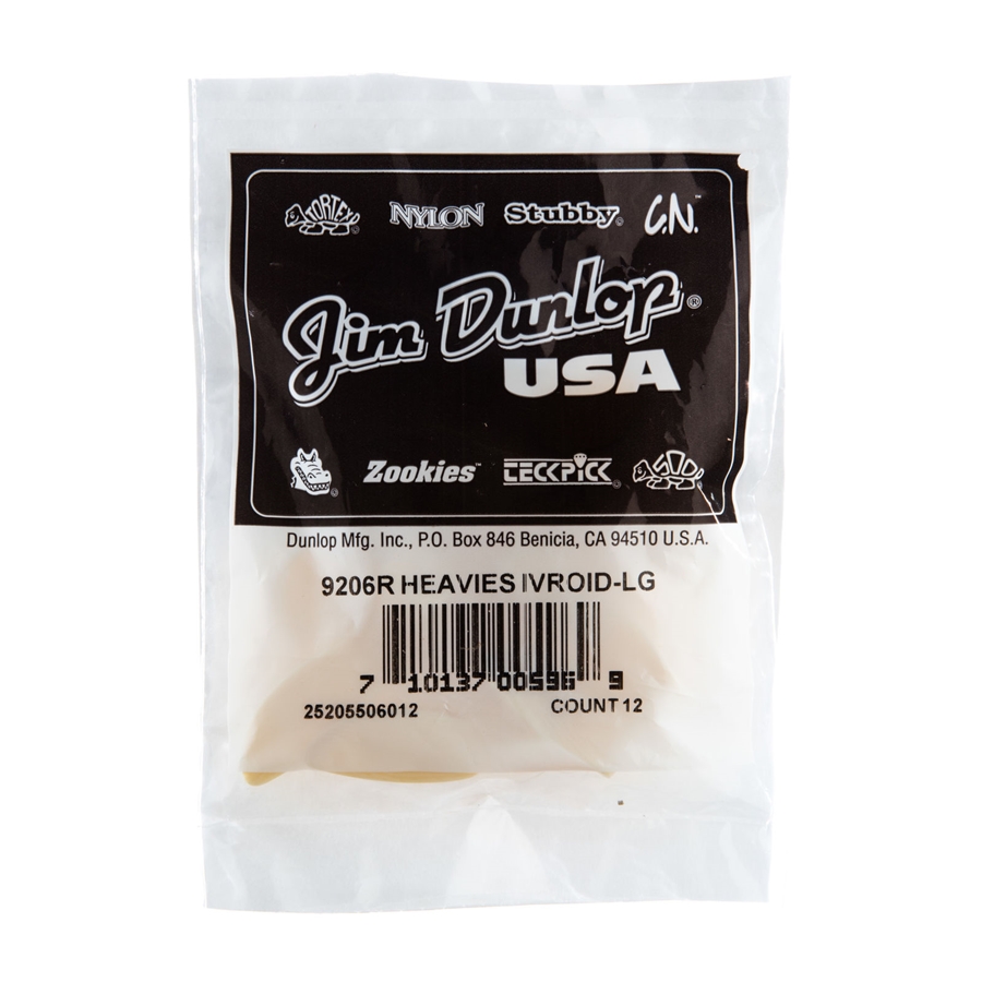 DUNLOP 9206R IVROID LARGE - BAG 12 PLETTRI DUNLOP 9206R IVROID LARGE - BAG 12 PLETTRI