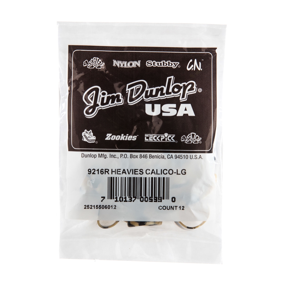 DUNLOP 9216R CALICO LARGE - BAG 12 PLETTRI DUNLOP 9216R CALICO LARGE - BAG 12 PLETTRI