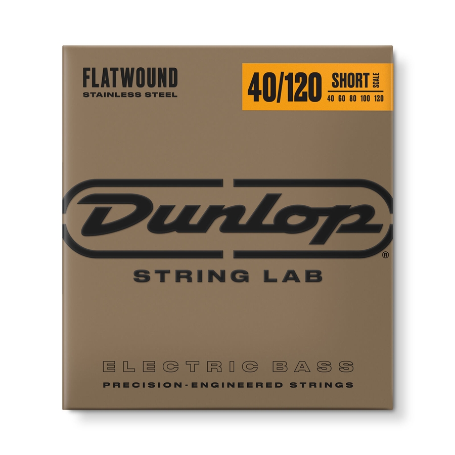 DUNLOP DBFS40120S CORDE BASSO FLATWOUND LIGHT SCALA CORTA SET/5