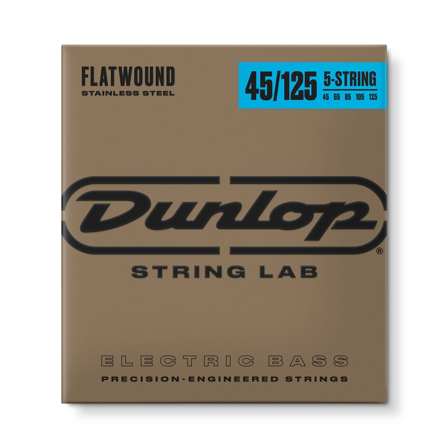 DUNLOP DBFS45125 CORDE FLATWOUND PER BASSO 45-125 MEDIUM-5/SET