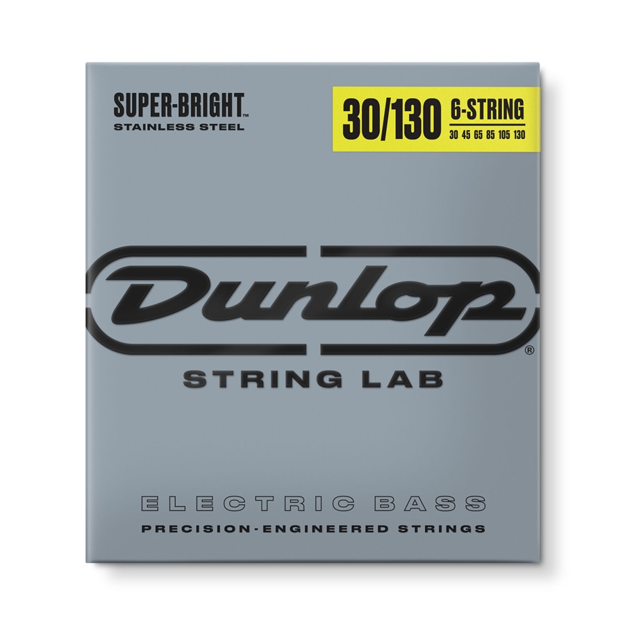 DUNLOP DBSBS30130 SUPER BRIGHT STAINLESS STEEL, MEDIUM SET/6 DUNLOP DBSBS30130 SUPER BRIGHT STAINLESS STEEL, MEDIUM SET/6