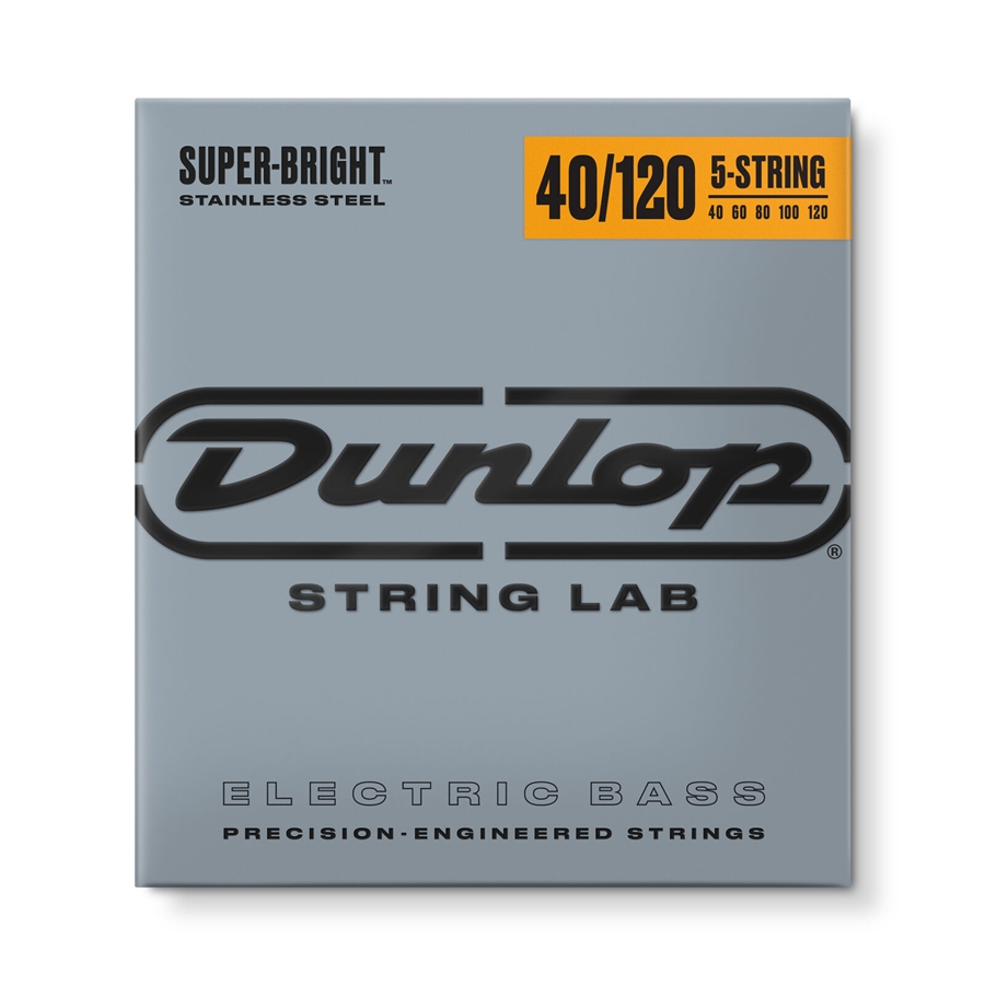 DUNLOP DBSBS40120 SUPER BRIGHT STAINLESS STEEL, LIGHT SET/5 DUNLOP DBSBS40120 SUPER BRIGHT STAINLESS STEEL, LIGHT SET/5