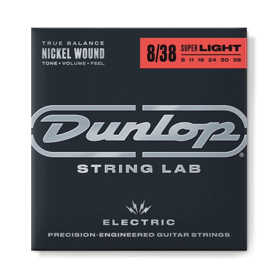 Dunlop DEN0838 Nickel Plated Steel, Extra Light, Set/6