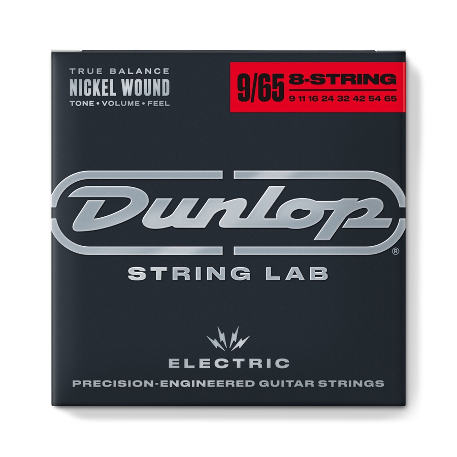 DUNLOP DEN0965 NICKEL PLATED STEEL, LIGHT, SET/8 DUNLOP DEN0965 NICKEL PLATED STEEL, LIGHT, SET/8