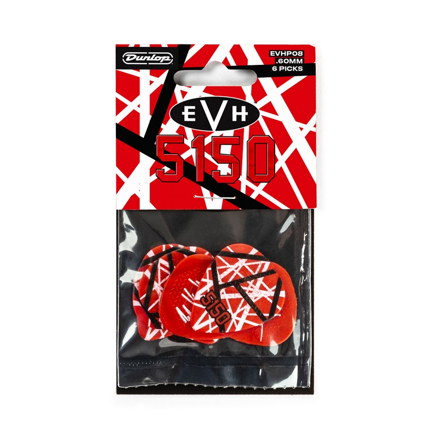 DUNLOP EVHP08 EVH 5150 PLETTRI MAX GRIP 0.60 MM 6/PLAYER DUNLOP EVHP08 EVH 5150 PLETTRI MAX GRIP 0.60 MM 6/PLAYER