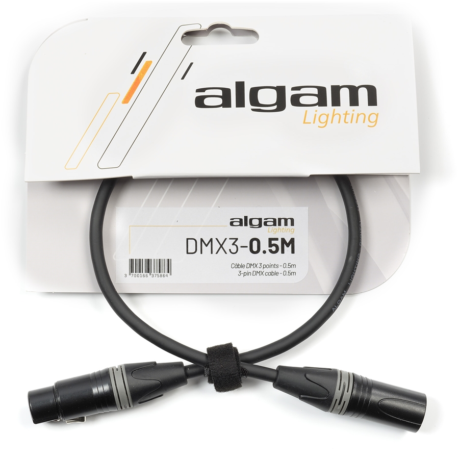 Algam Lighting DMX3-0.5M Cavo DMX 3 Poli 0,5 mt