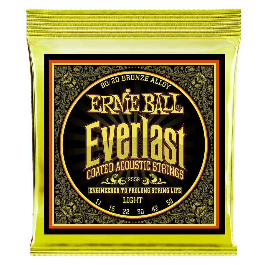 Ernie Ball 2558 Everlast Coated 80/20 Bronze Light 11-52
