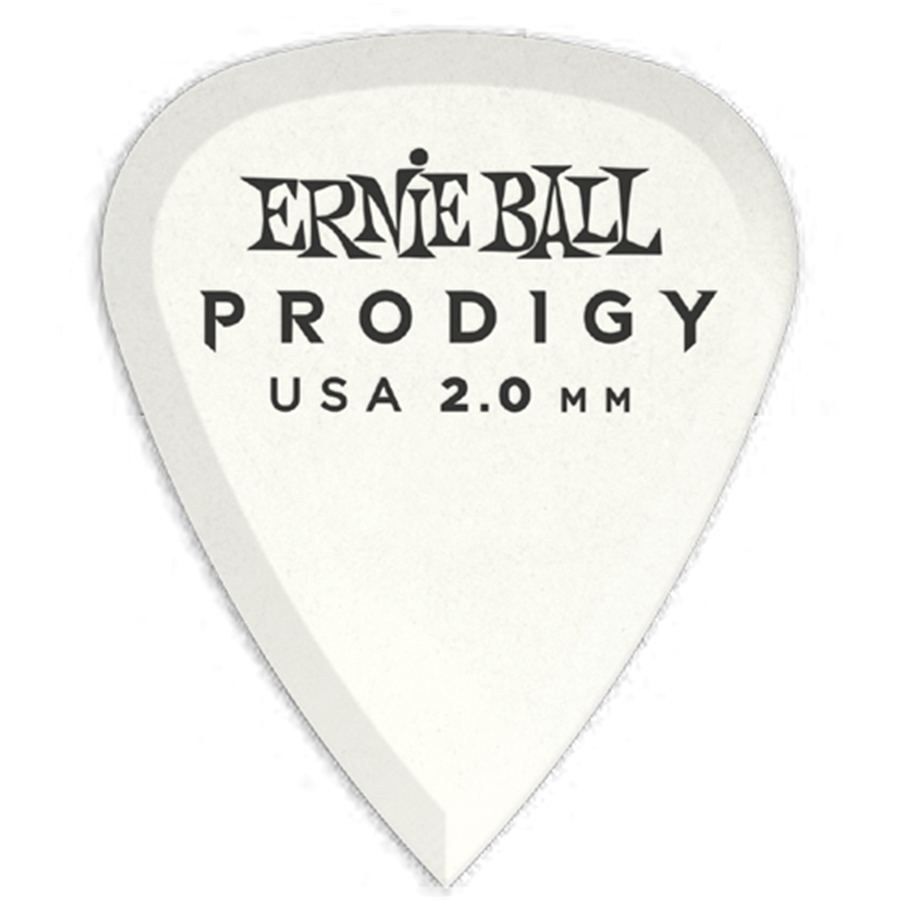 Ernie Ball 9202 Plettri Prodigy Standard White 2,0 mm Busta da 6