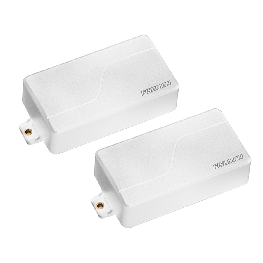 FISHMAN FLUENCE MODERN HUMBUCKER SET/2 6 CORDE WHITE PLASTIC (PRF-MHB-SW2)