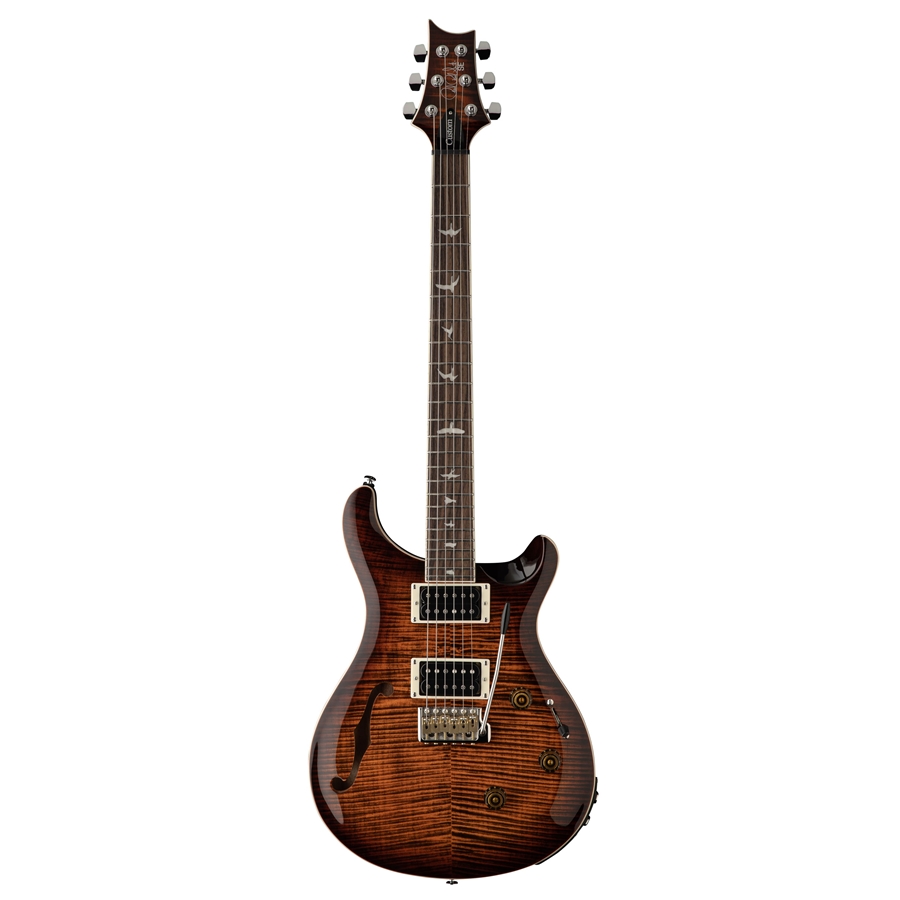 Prs SE Custom 24 Semi-Hollow Piezo Orange Tiger Smokeburst 2025