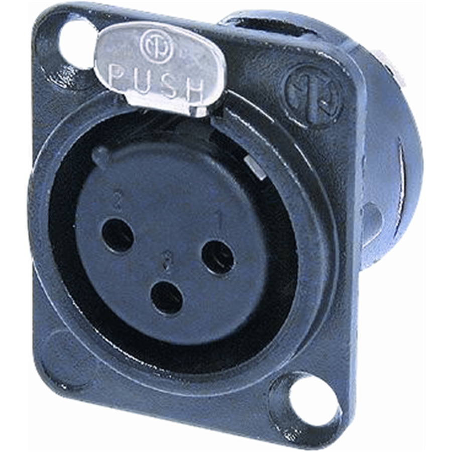 QUIK LOK NC/352 GD XLR 3 POLI FEMMINA NEUTRIK (NC3FD-L-B-1) QUIK LOK NC/352 GD XLR 3 POLI FEMMINA NEUTRIK (NC3FD-L-B-1)