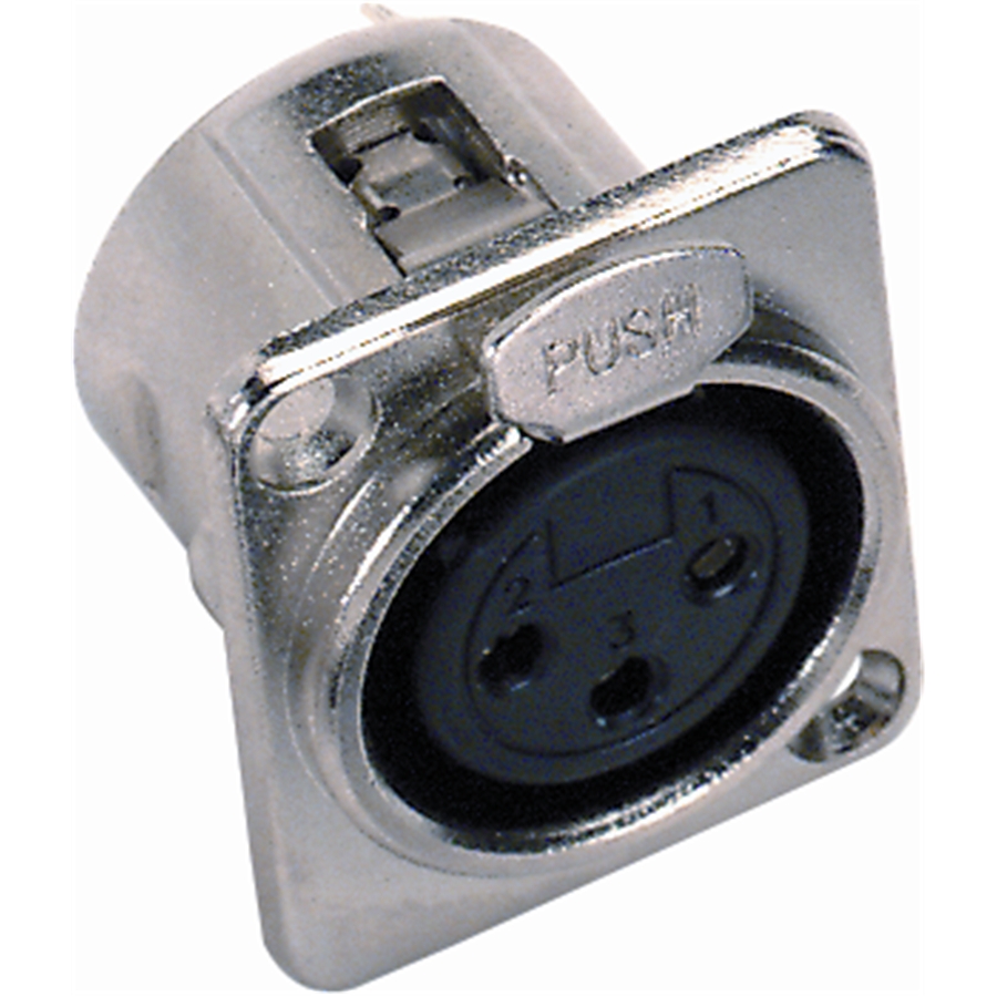 QUIK LOK NC/352-K XLR 3 POLI FEMMINA DA PANNELLO QUIK LOK NC/352-K XLR 3 POLI FEMMINA DA PANNELLO