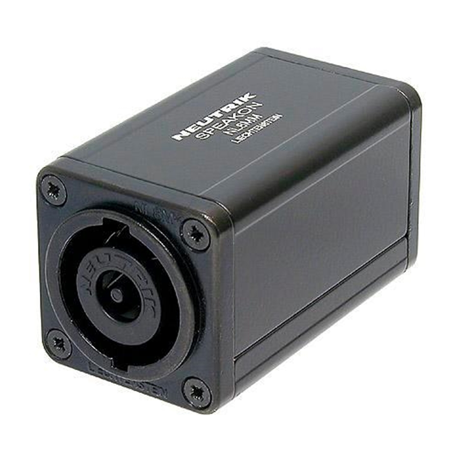 QUIK LOK NS/196 ACCOPPIATORE SPEAKON 8 POLI NEUTRIK (NL8MM) QUIK LOK NS/196 ACCOPPIATORE SPEAKON 8 POLI NEUTRIK (NL8MM)