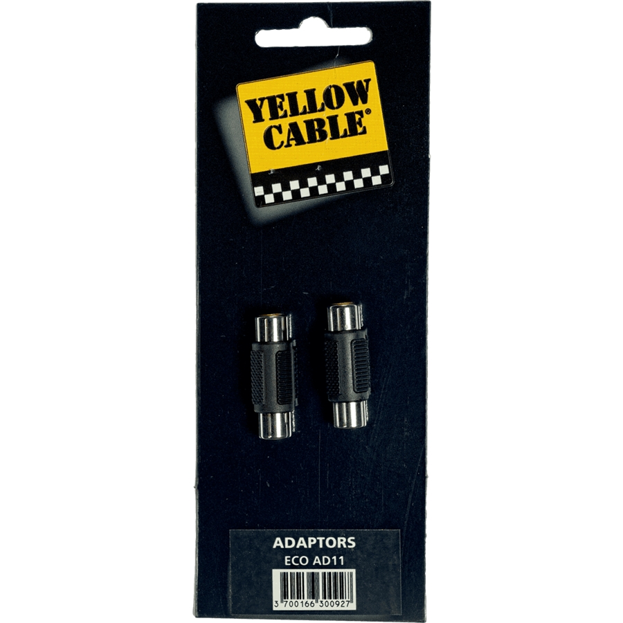 YELLOW AD11 ADATTATORE RCA/RCA FEMMINA 2 PCS YELLOW AD11 ADATTATORE RCA/RCA FEMMINA 2 PCS