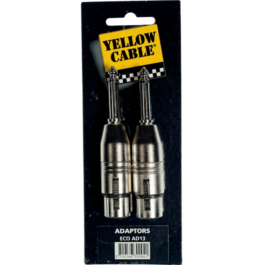 YELLOW AD13 ADATTATORE JACK MONO MASCHIO/XLR FEMMINA 2 PCS YELLOW AD13 ADATTATORE JACK MONO MASCHIO/XLR FEMMINA 2 PCS