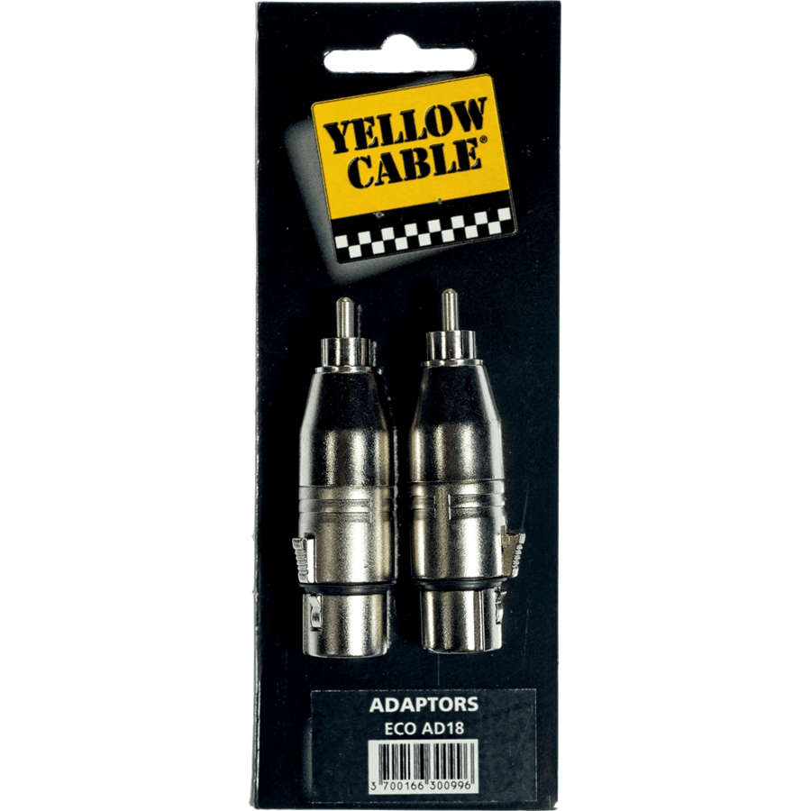 Yellow Cable AD18 Adattatore RCA Maschio/XLR Femmina 2 Pcs